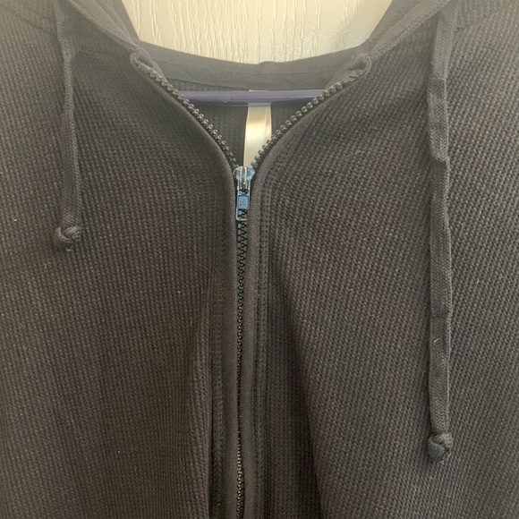 Thermal Full Zip Hoodie Jacket Black Size M - Picture 3 of 6